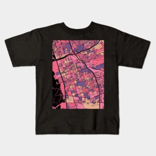 Chula Vista Map Pattern in Purple & Pink Kids T-Shirt